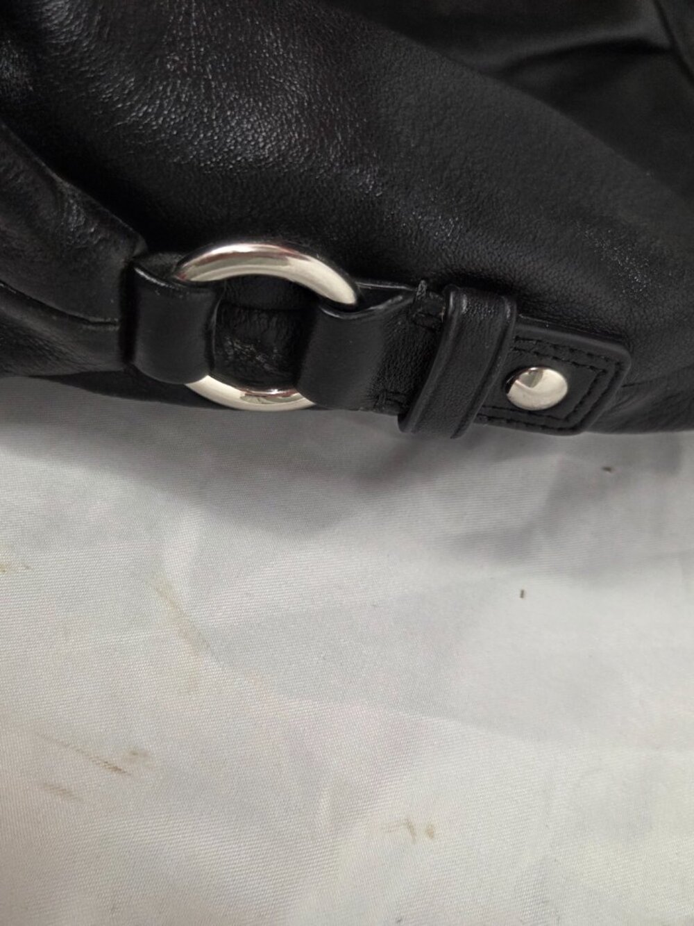 AUTHENTIC COACH ASHLEY LEATHER LARGE SATCHEL CARRYALL BAG PURSE F15513 BLACK - Picture 6 of 16